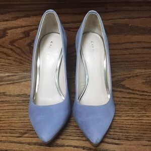 Coach blue suede pumps